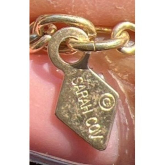 Sarah Coventry Amber Coin Necklace - Picture 3 of 10